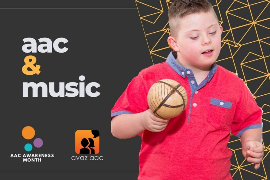 child with down's syndrome playing a maracca